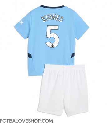 Manchester City John Stones #5 Dětské Domácí Dres 2024-25 Krátký Rukáv (+ trenýrky)